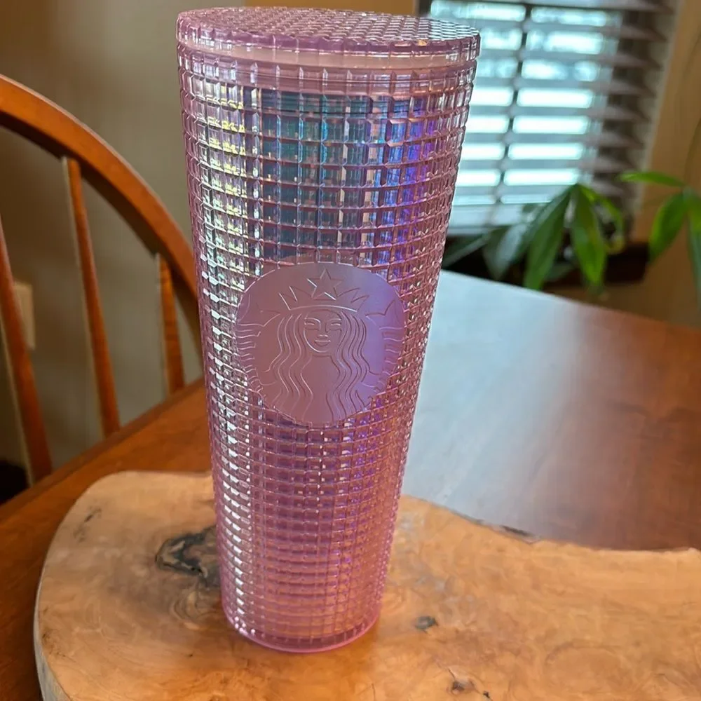 Starbucks Iridescent Pink Disco Ball 24 oz. Tumbler